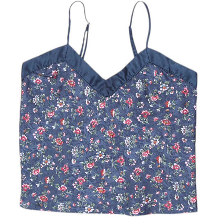 Y2K Ladies Cacique Floral Satin Cami Top Size S