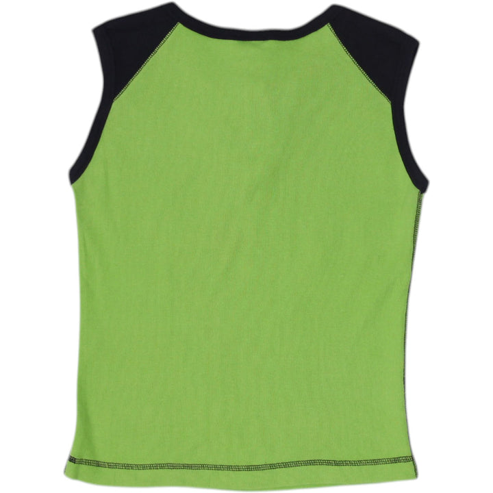 Y2K Ladies Tropical World Fish Embroidered Sleeveless Tee Size L-XL