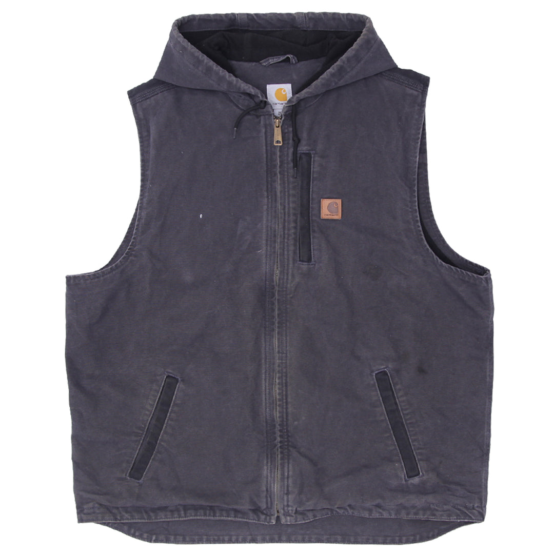 Shop Mens Carhartt 101687 Fleece Lined Full Zip Hooded Work Vest