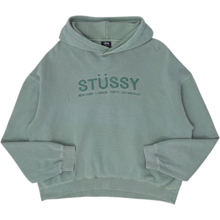 Stussy Embroidered Logo Streetwear Pullover Hoodie Size 14 | Migration_Hoodies SW COLLECTION | Fashion Rerun