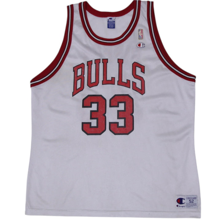 Vintage Champion Chicago Bulls Scottie Pippen #33 White Jersey Size 52 | Migration_Jerseys | Fashion Rerun