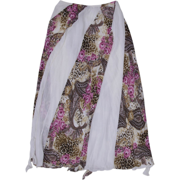 Y2K Lapis Floral Boho Maxi Skirt Size M | Migration_Skirts - Side View | Fashion Rerun