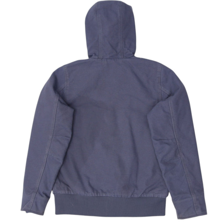 Mens Carhartt 104053-E03 Jacket Gray Hooded Workwear Quilted Pockets Size S