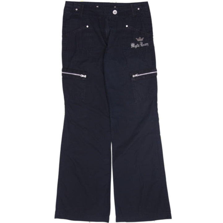 Y2K Ladies Mystic Luxury Low Rise Flared Cargo Pants Size 36