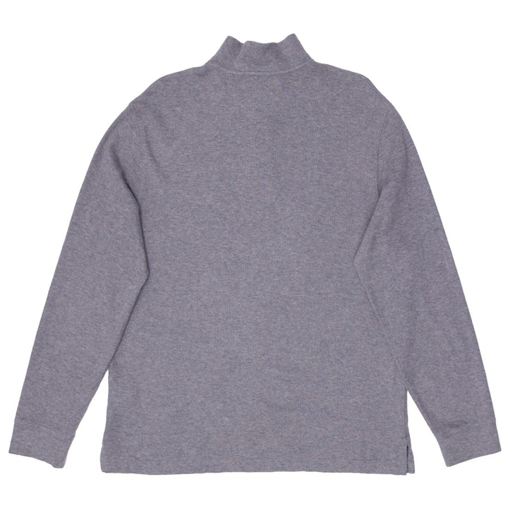 Mens Polo Ralph Lauren Estate Rib Gray Quarter Zip Sweater