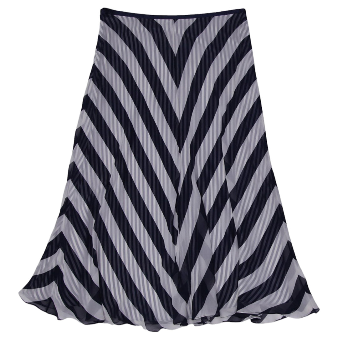 Y2K Ladies Dana Buchman Chevron Silk Long Skirt