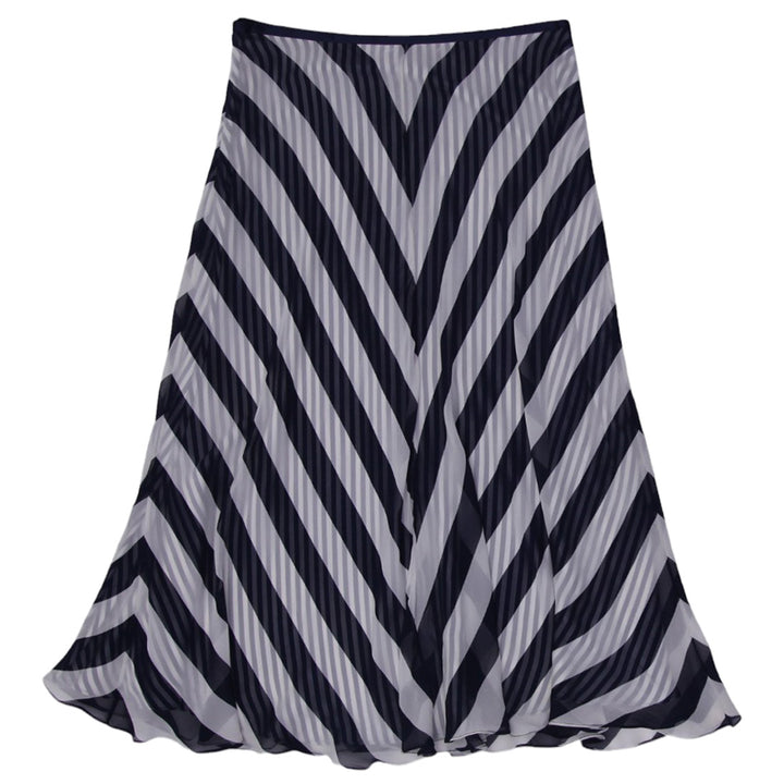 Y2K Ladies Dana Buchman Chevron Silk Long Skirt