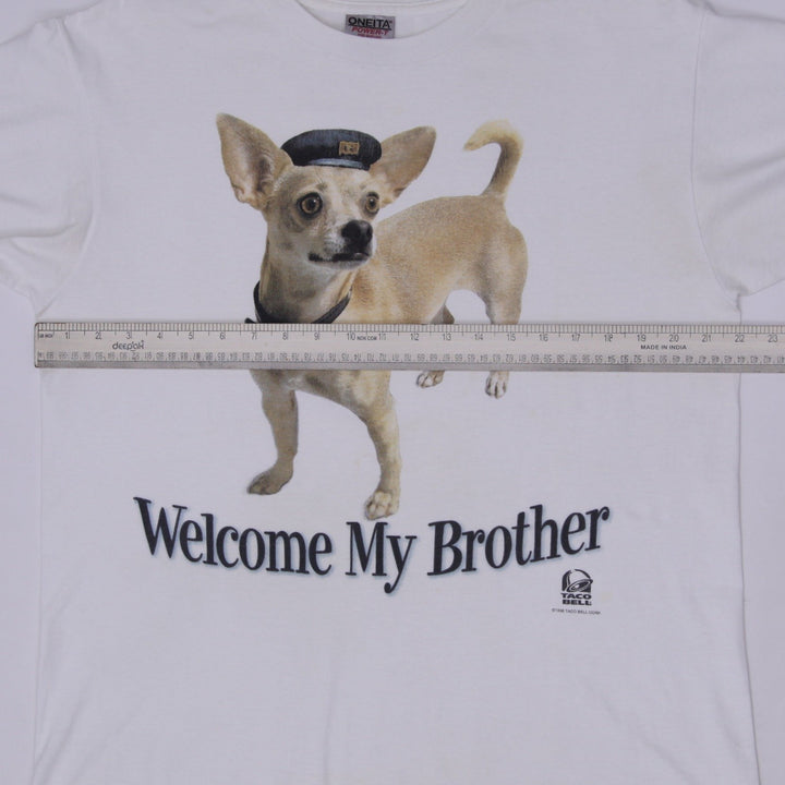 Vintage 1998 Taco Bell Dog Promo Graphic T-Shirt Size L