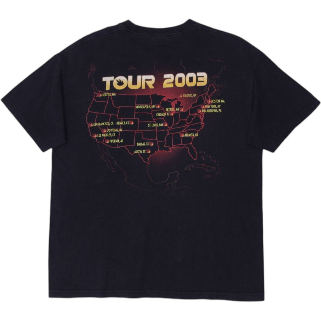 Vintage Mens Audioslave T-Shirt Black Graphic Tour 2003 Cotton XL | Migration_T-Shirts - Side View | Fashion Rerun