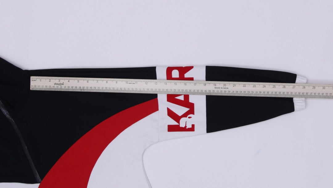 Ladies Puma Karl Lagerfeld Crop Quarter Zip Pullover Hoodie