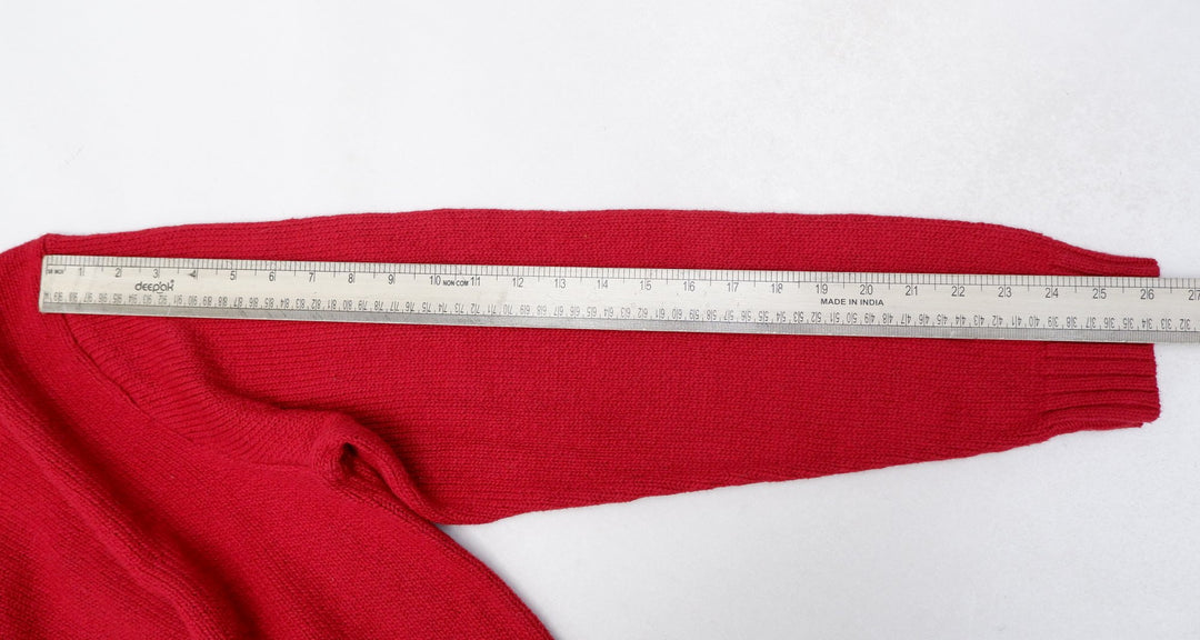 Mens Polo Ralph Lauren Knitted 100% Cotton Sweater Red Knit Classic Cotton