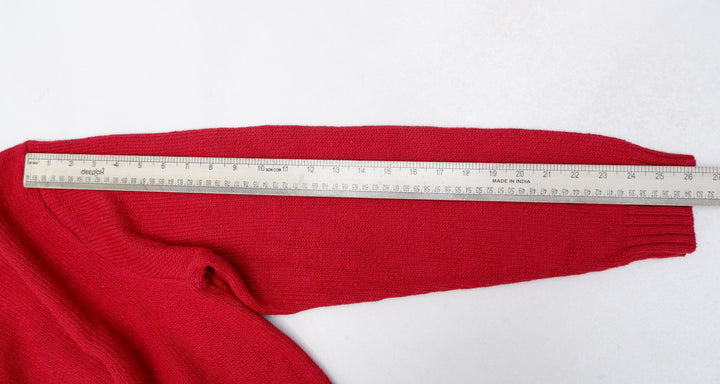 Mens Polo Ralph Lauren Knitted 100% Cotton Sweater Red Knit Classic Cotton