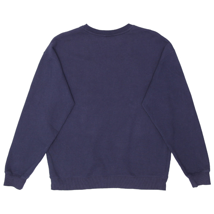 Mens FILA Navy Blue Crewneck Sweatshirt - Classic Logo Design - Fashion Rerun Vintage Migration_Sweaters