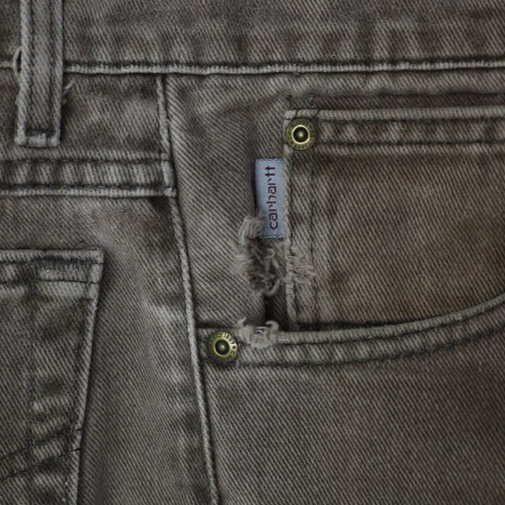Vintage Carhartt B22CHT Jeans Dark Brown 34x30 Made In USA