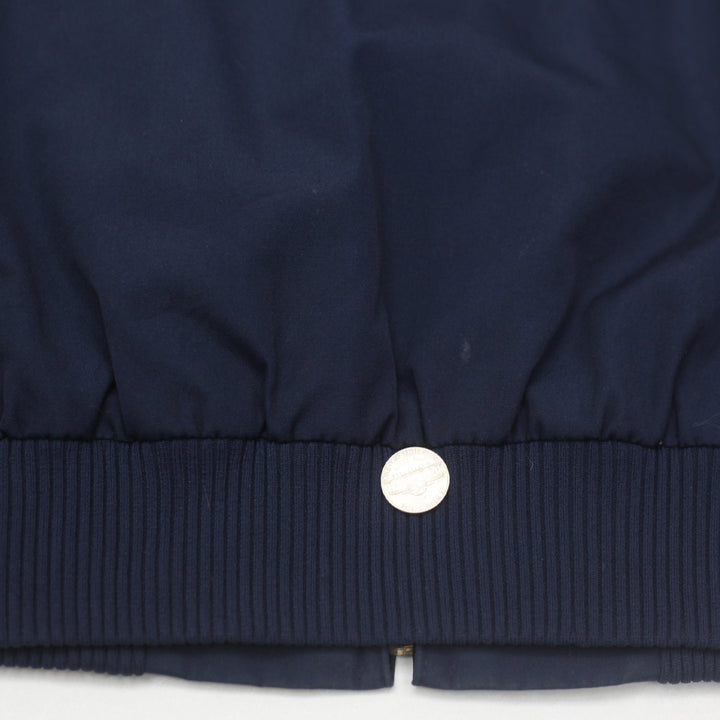 Vintage IZOD Lacoste Plaid Lined Bomber Jacket Navy Blue Size M - Fashion Rerun Vintage Migration_Jacket
