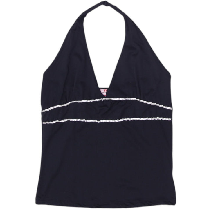 Y2K Ladies Embroidered Sexy Halter Top Size XL | Migration_Y2K Tops | Fashion Rerun