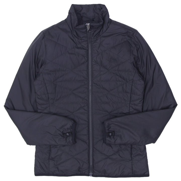 Ladies Embroidered The North Face Logo Zip Up Quilted Jacket