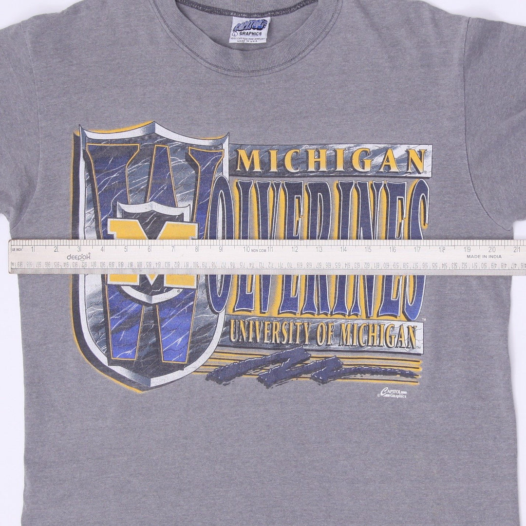 Vintage 90s Capitol Graphics Michigan Wolverines NCAA College T-Shirt Size L