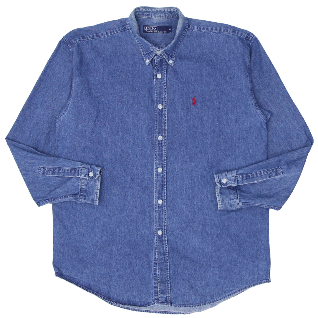 Shop Mens Polo Ralph Lauren Long Sleeve Denim Shirt Fashion Rerun