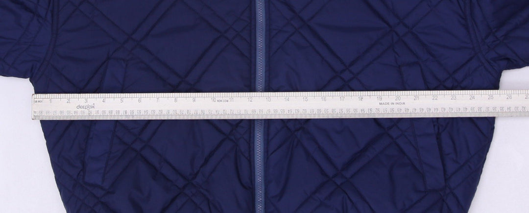 Vintage Nike Puffer Navy Quilted Full Zip Reversible Swoosh Jacket Size M | Migration_Jackets - View 9 | Fashion Rerun