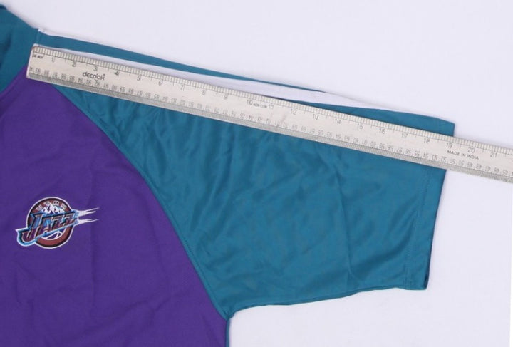 Vintage Champion NBA Utah Jazz Full Zip Warm Up Shirt Jersey