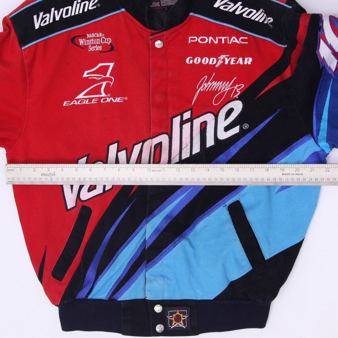 Vintage 90s JH Design Valvoline NASCAR Racing Jacket Size S