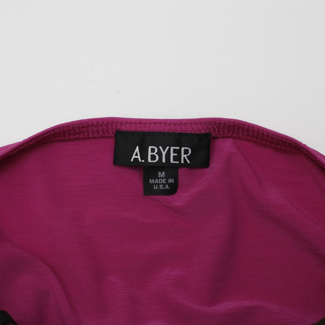 Y2K Ladies A. Byer Tie Belt Halter Swim Top Made in USA Size M