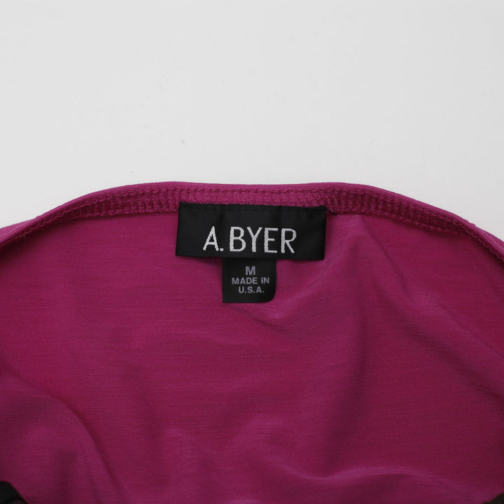 Y2K Ladies A. Byer Tie Belt Halter Swim Top Made in USA Size M