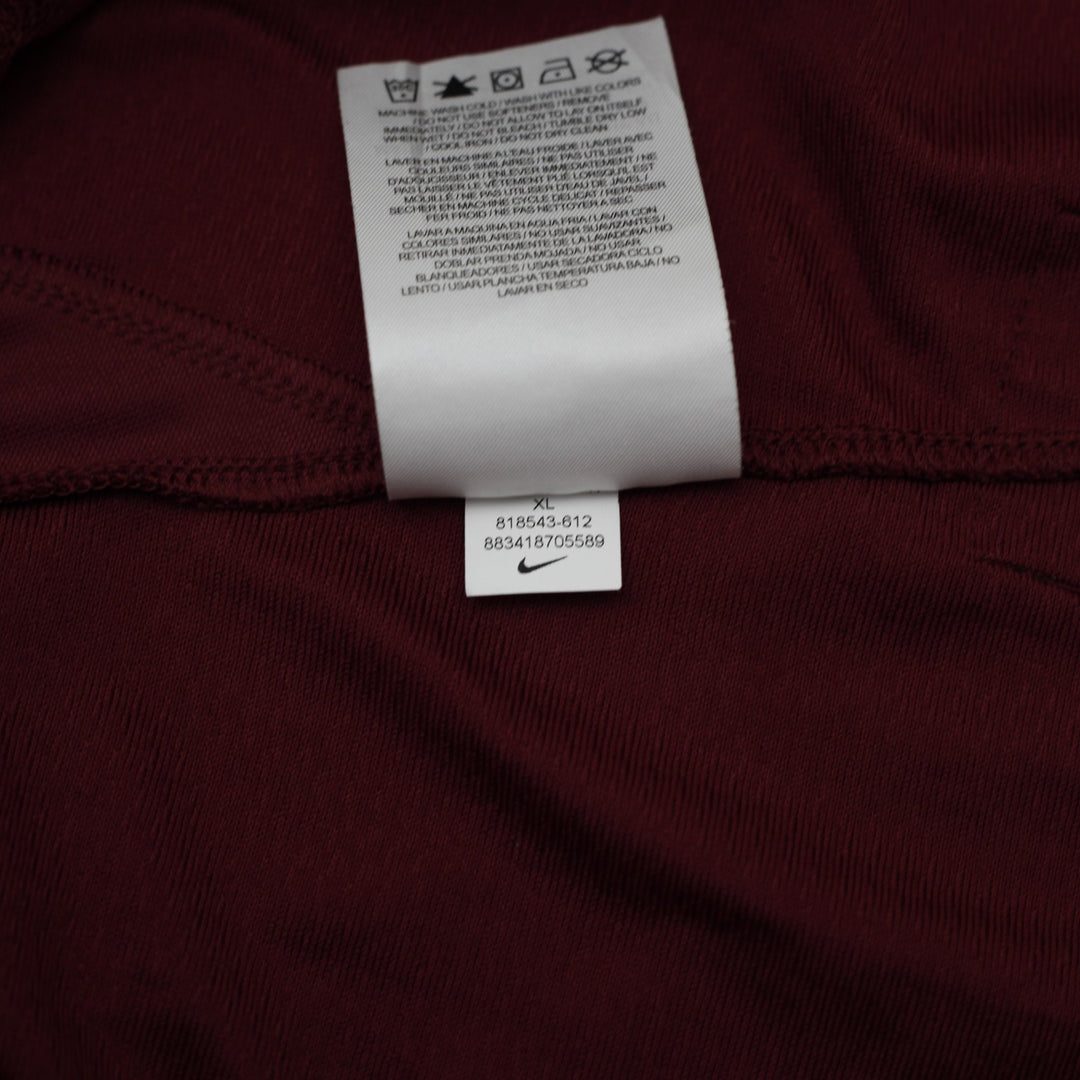 Mens Nike Dri-FIT Baseball Jersey Maroon White Size XL