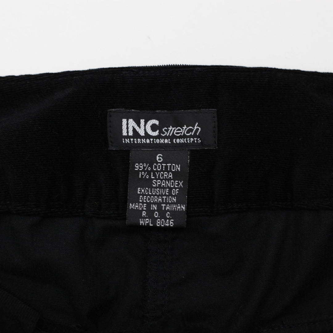 Y2K Ladies INC Utility Cotton Lycra Cargo Velour Pants Size 6