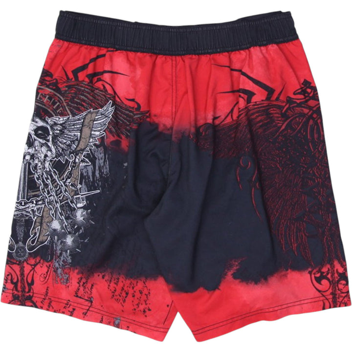 Y2K MensElite MMA Boardshorts Graphic Skull Chains Shorts