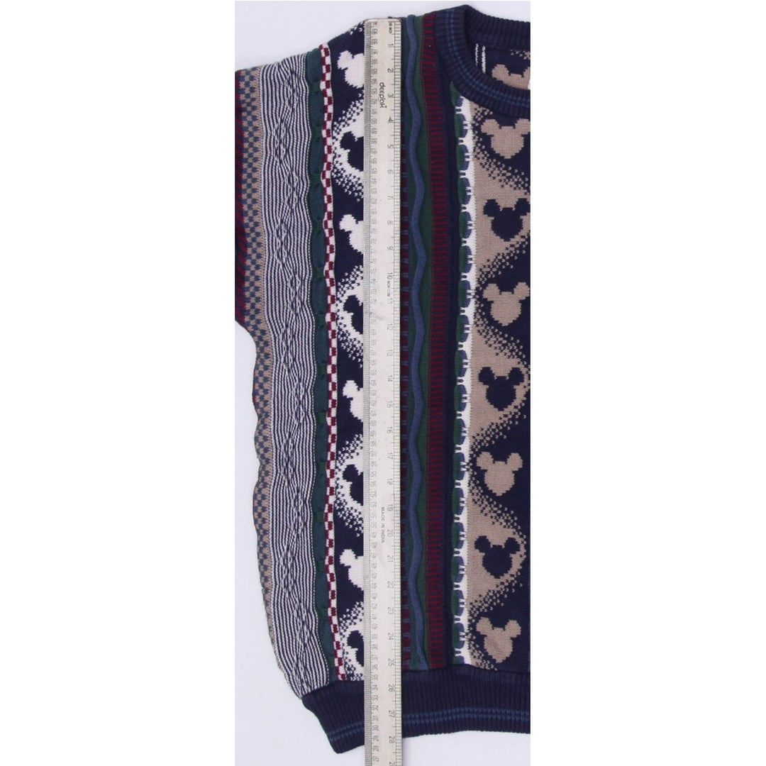 Vintage 90s Mickey Mouse Coogi Style Disney Sweater