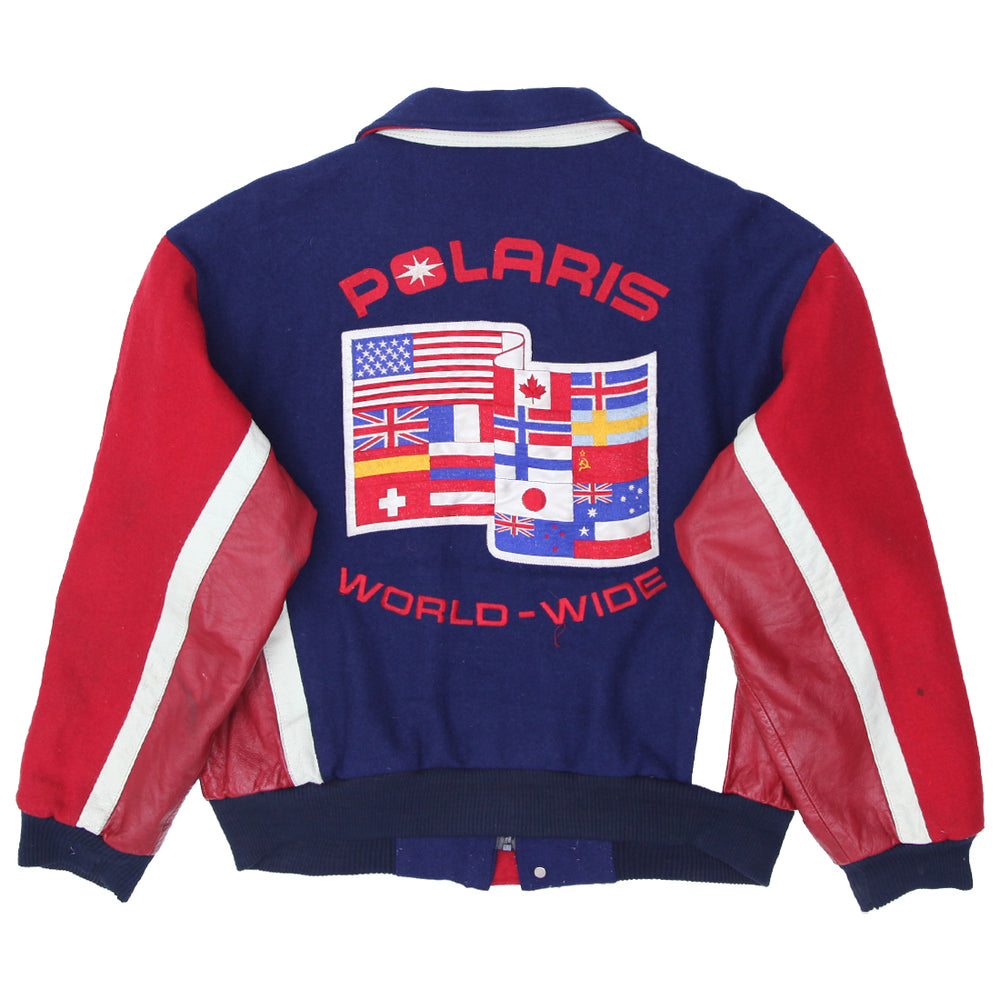 Vintage Polaris Worldwide Varsity Leather Sleeves Varsity Jacket - Fashion Rerun Vintage Migration_Jacket