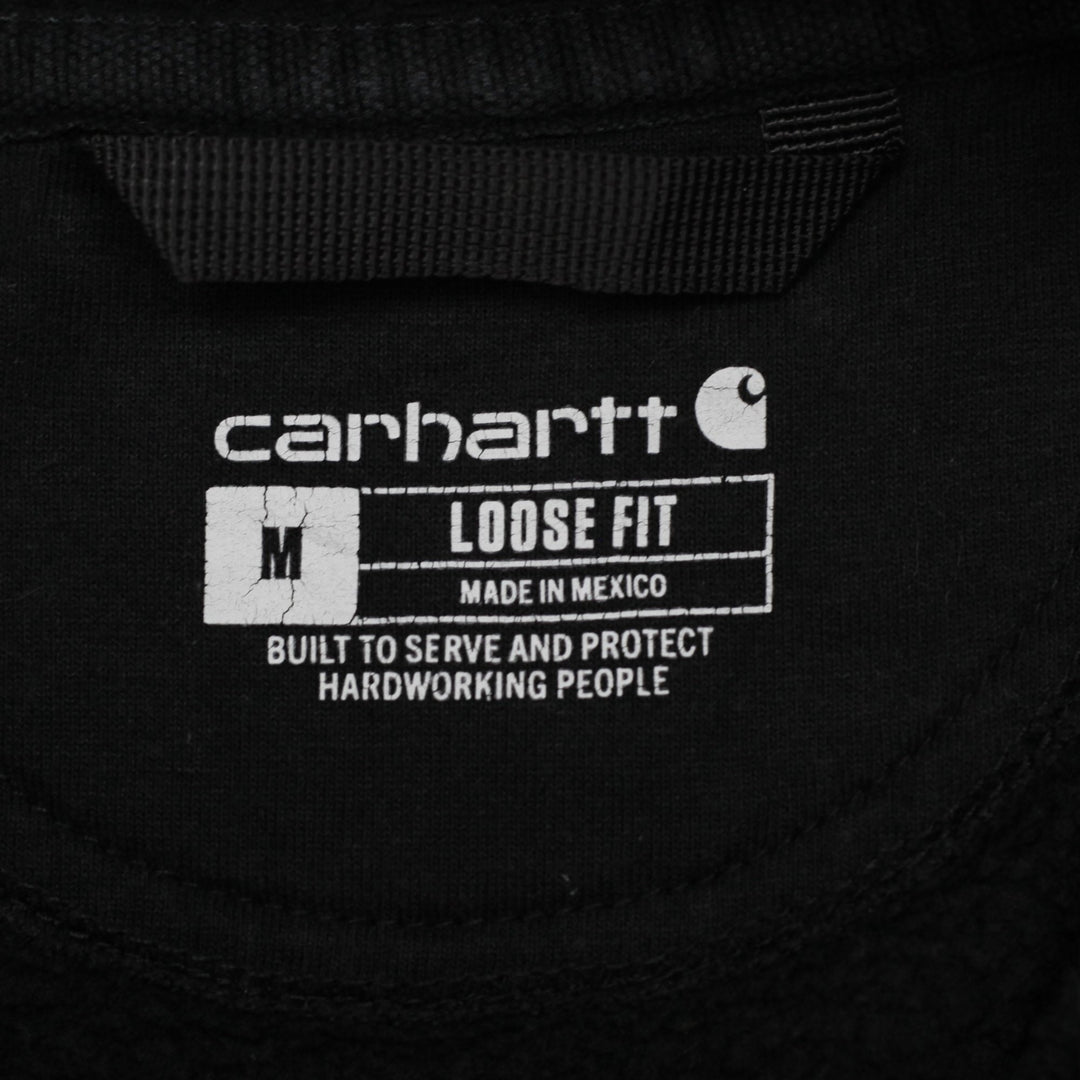Mens Carhartt Loose Fit Graphic Black Hoodie Size M