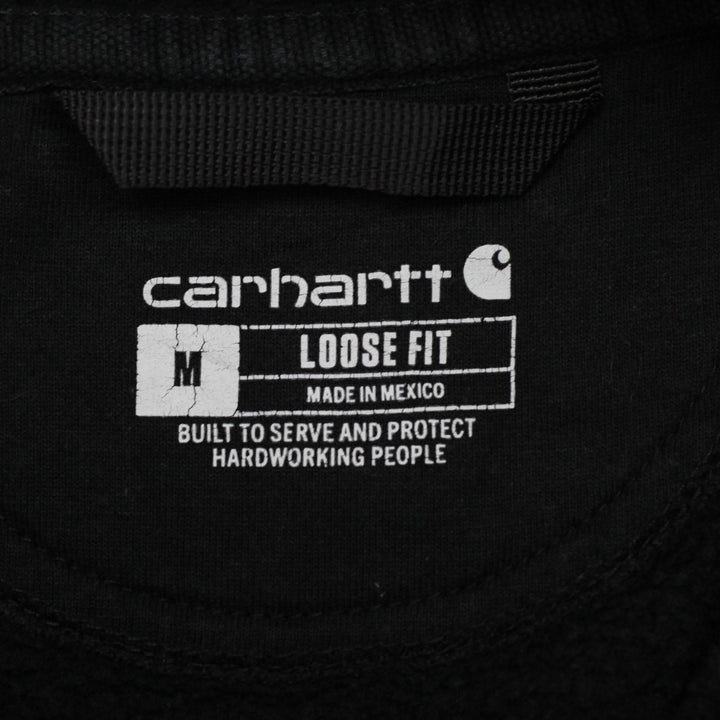 Mens Carhartt Loose Fit Graphic Black Hoodie Size M