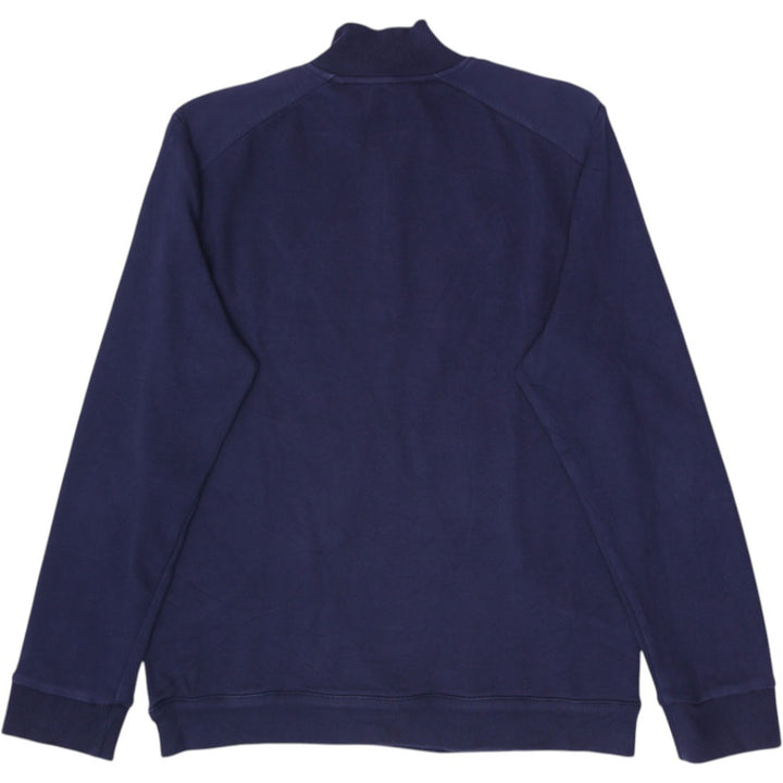 Armani Exchange Men's Navy Blue Quarter Zip Sweatshirt Embossed AX Logo Size L