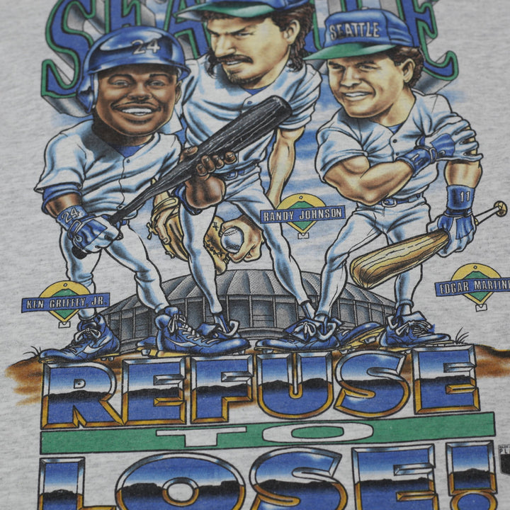 Vintage 1995 Seattle Mariners "Refuse to Lose!" MLB T-Shirt Size L