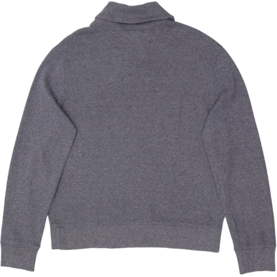 Mens Polo By Ralph Lauren Shawl Collar Sweater Gray Cotton Knitwear Size L