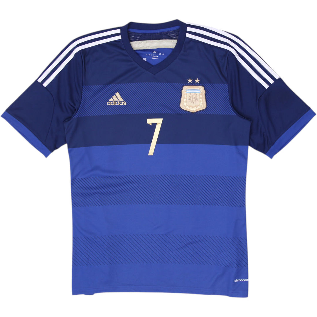 Mens Adidas Argentina 2014 Away Football Jersey Di Maria #7 Size L World Cup