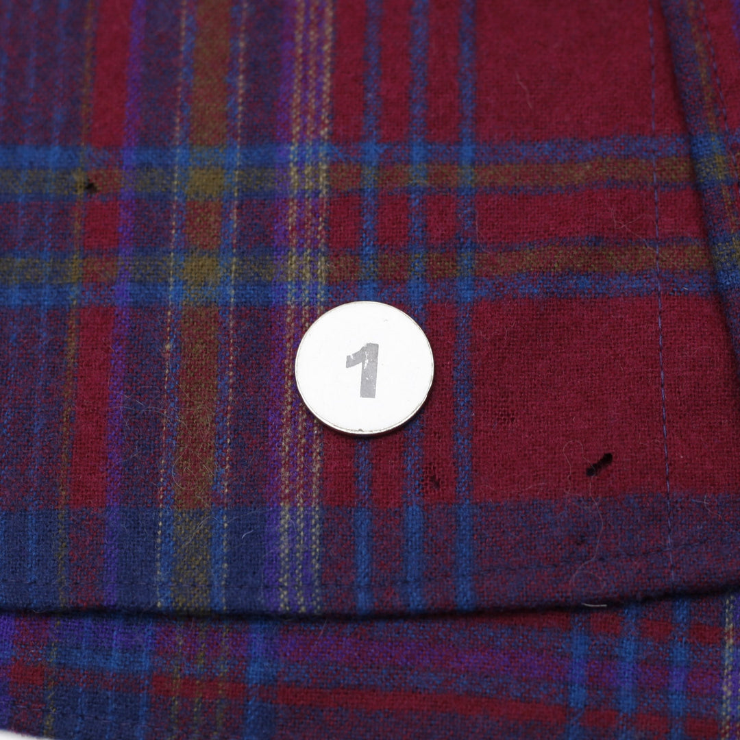 Vintage 70s Pendleton Virgin Wool Plaid Elbow Patch Shirt Medium USA