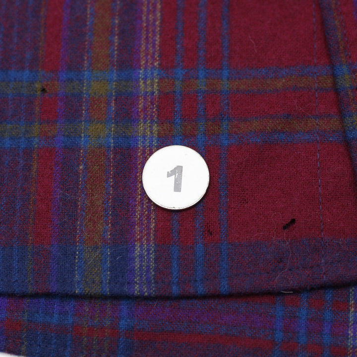 Vintage 70s Pendleton Virgin Wool Plaid Elbow Patch Shirt Medium USA