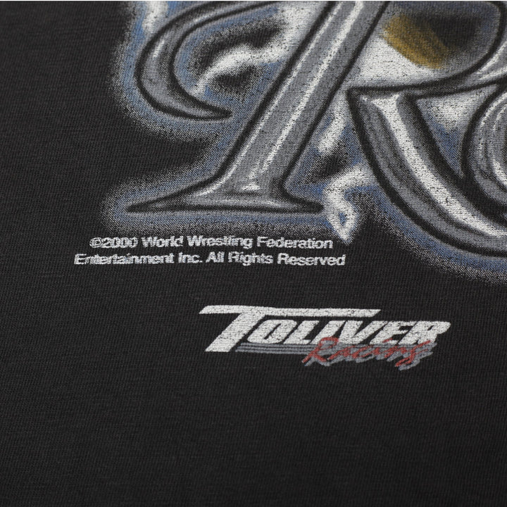 Vintage Mens 2000 WWF The Rock Brahma Bull Toliver Racing T-Shirt