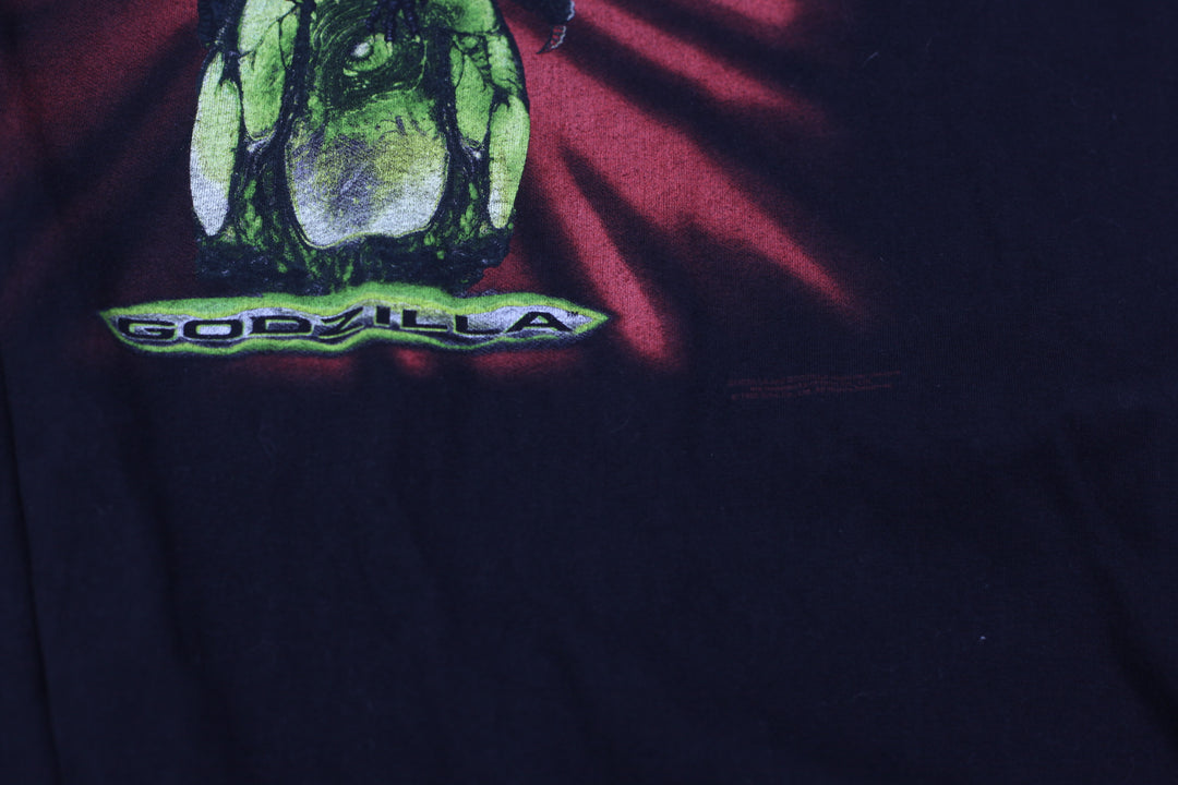 Vintage Godzilla Movie T-Shirt-Chronies Black - Fashion Rerun Vintage Migration_T-Shirt