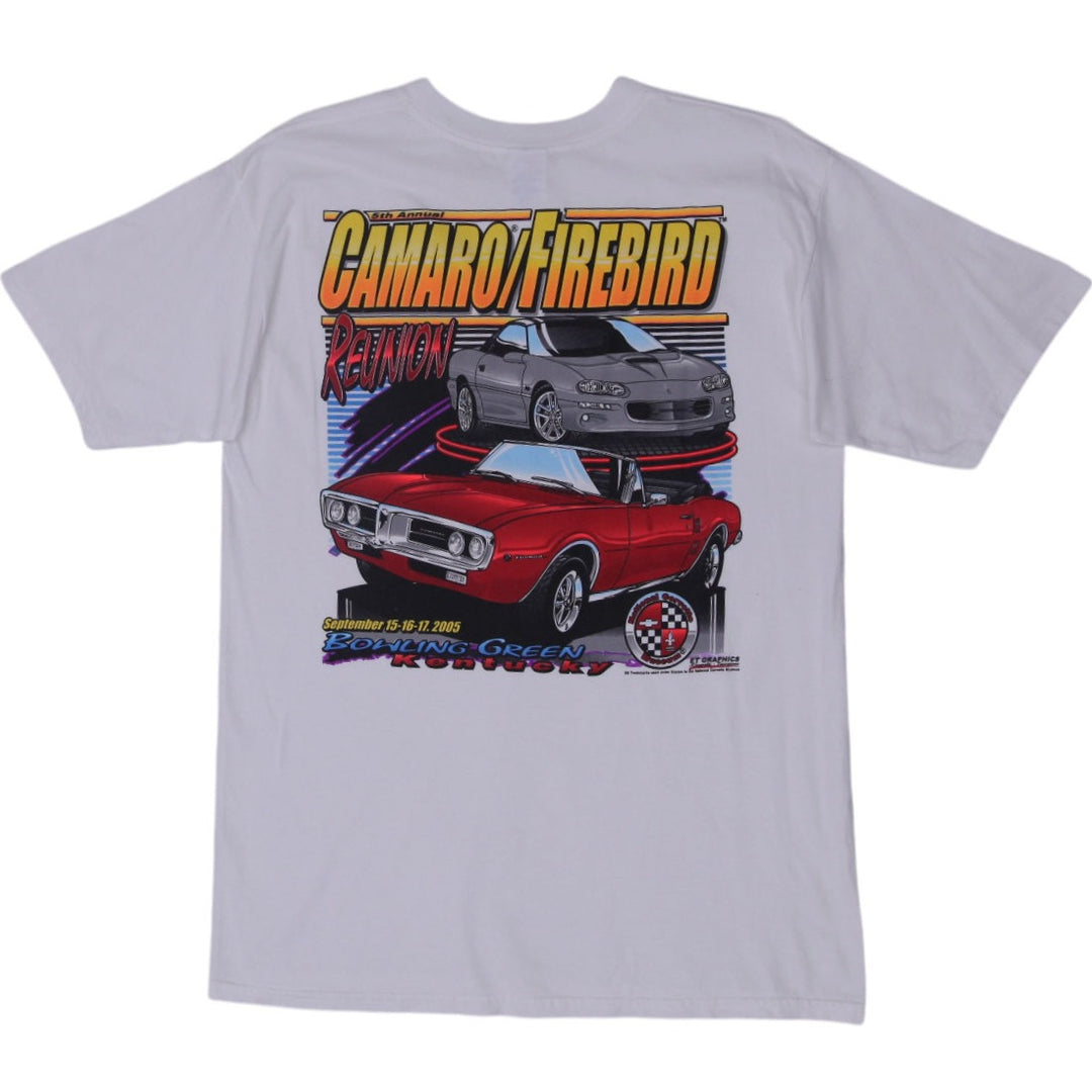 Vintage Gildan Camaro Firebird Reunion 2005 White T-Shirt L | Migration_T-Shirts - Side View | Fashion Rerun