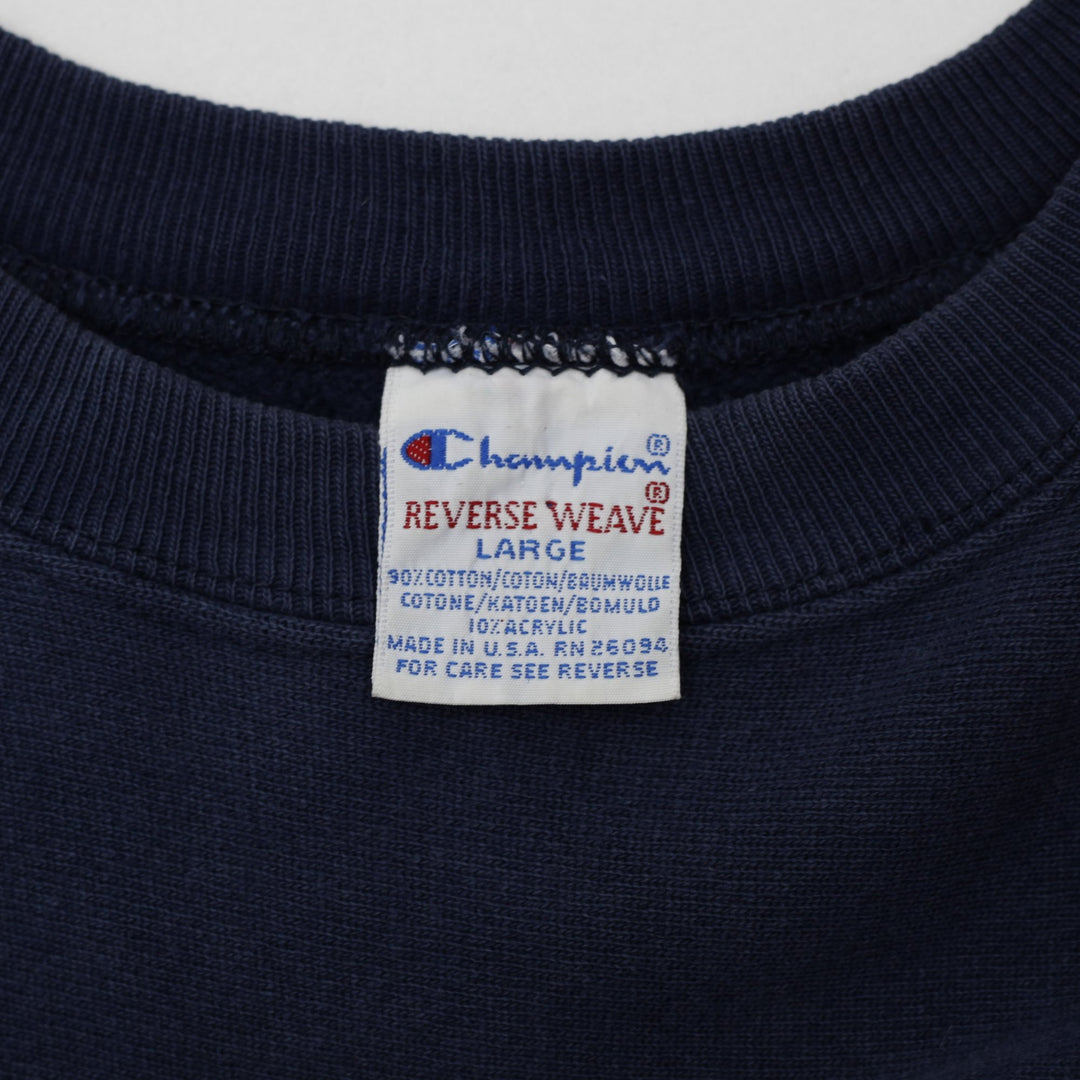 Vintage Champion Reverse Weave Navy University of Michigan Crewneck Sweatshirt L