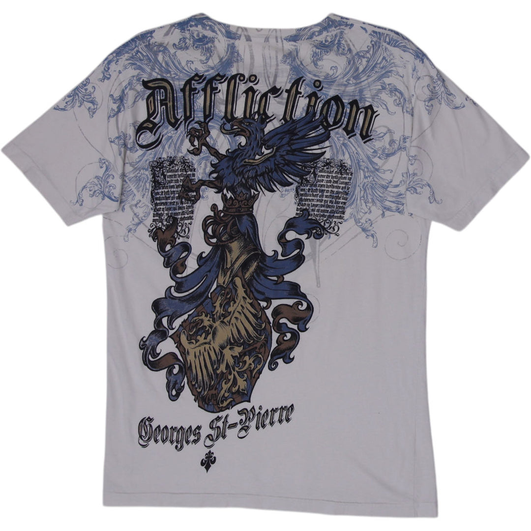 Y2K Mens Affliction Signature Series Georges St-Pierre T-Shirt Size L