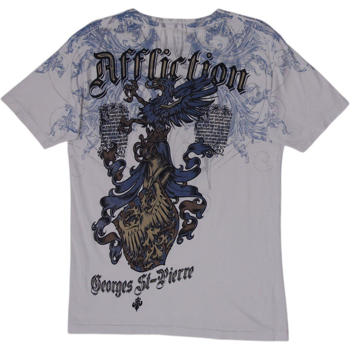 Y2K Mens Affliction Signature Series Georges St-Pierre T-Shirt Size L