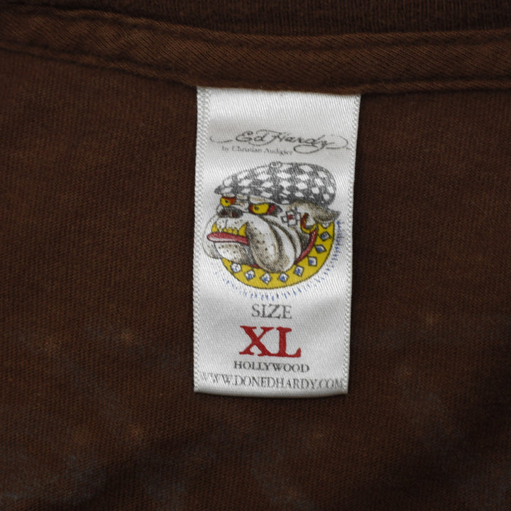Y2K Mens Ed Hardy by Christian Audigier All Over Print PirateSkulls Size XL