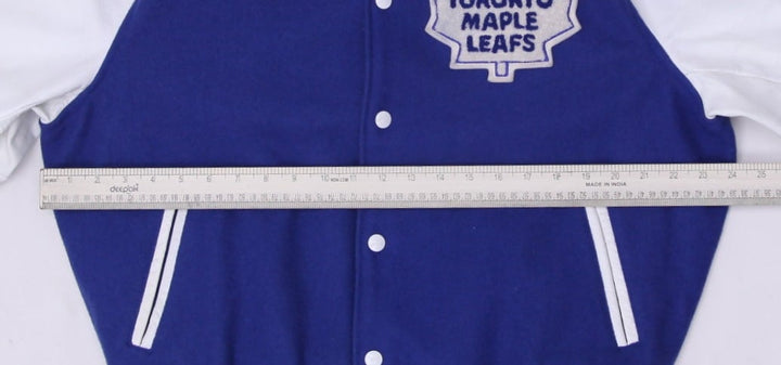 Vintage Toronto Maple Leafs Varsity Jacket Blue White NHL Logo XXL | Migration_Jackets - Alternate View | Fashion Rerun