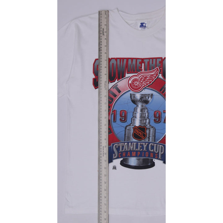 Vintage 1997 Detroit Red Wings Stanley Cup Champions T-Shirt SS Size M